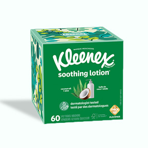Kleenex® Soothing  Lotion™ Facial Tissues - Cube Box